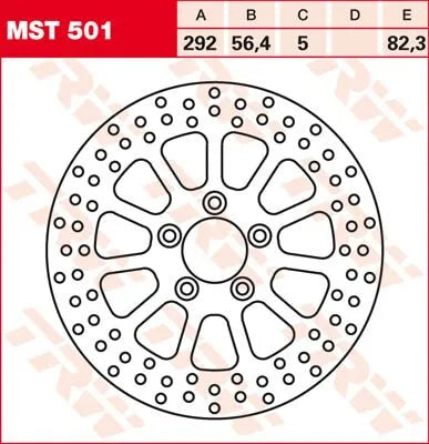 Trw Round Fixed Brake Rotor For 250-299mm