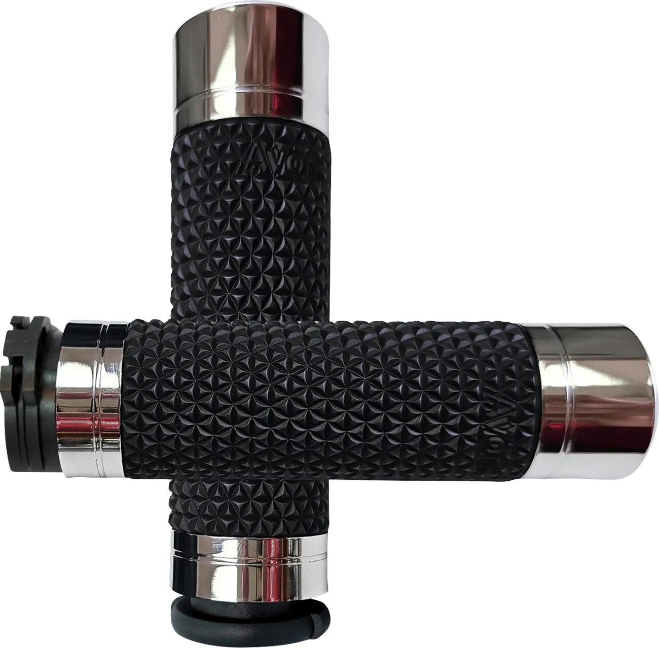 Avon Grips K25 Grips - 1" Handlebar, Chrome/black