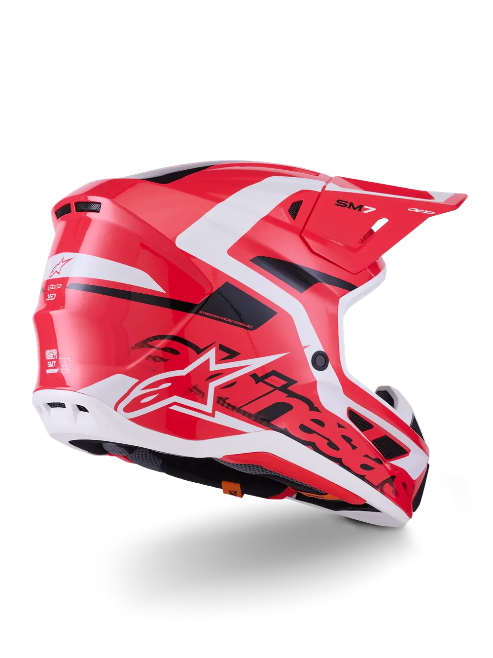 Alpinestars S-m7 Deed Helmet - Mx, Off-road - Red/black/white