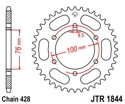 Jt Sprockets Steel Rear Sprocket 44t