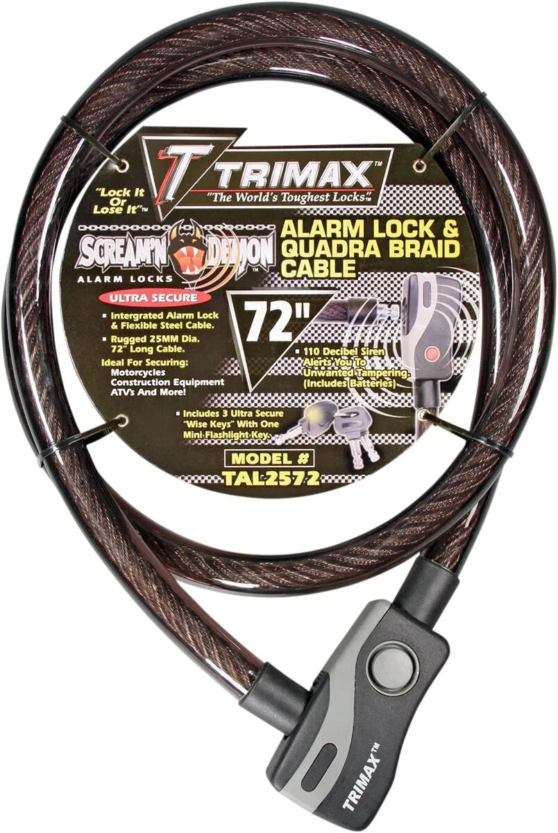 Trimax Alarm Cable Lock For Motorcycles