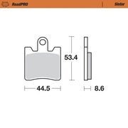 Moto-master Roadpro Sinter Brake Pad Front - Sintered Metal