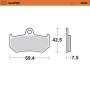 Moto-master Roadpro Sinter Brake Pad Rear