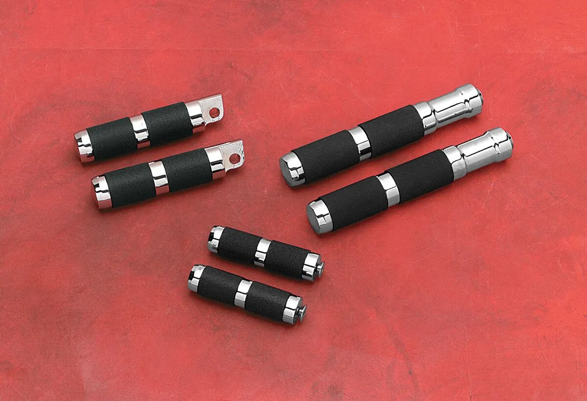 Accutronix Foot Pegs - Chrome & Black
