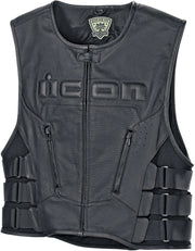 Icon Regulator™ D3o® Leather Vest - Black