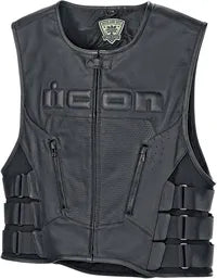 Icon Regulator™ D3o® Leather Vest - Black