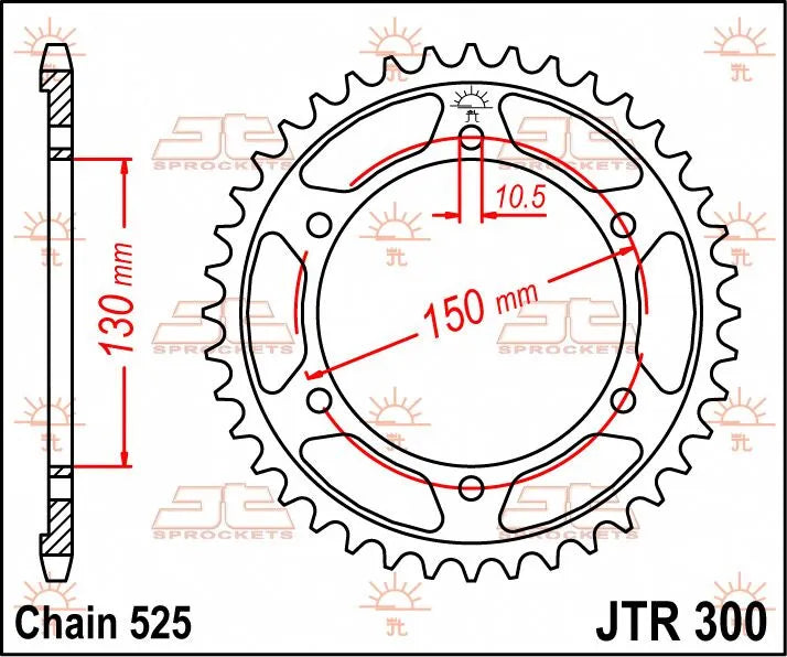 Jt Sprockets Steel Rear Sprocket 525-49t