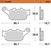 Moto-master Roadpro Sinter Brake Pad Rear
