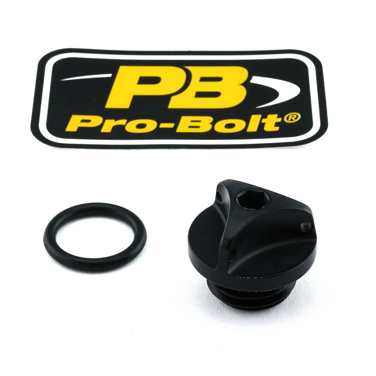 Pro Bolt Aluminium Oil Filler Cap - Black