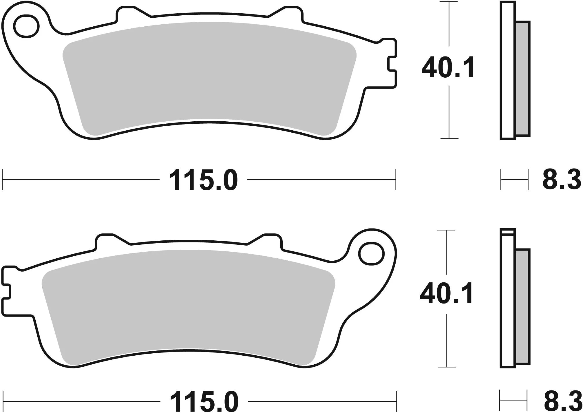 Sbs Hf Street Ceramic Organic Brake Pads