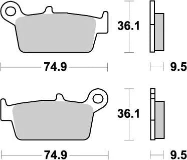 Moto-master Nitro Brake Pads Sintered Metal