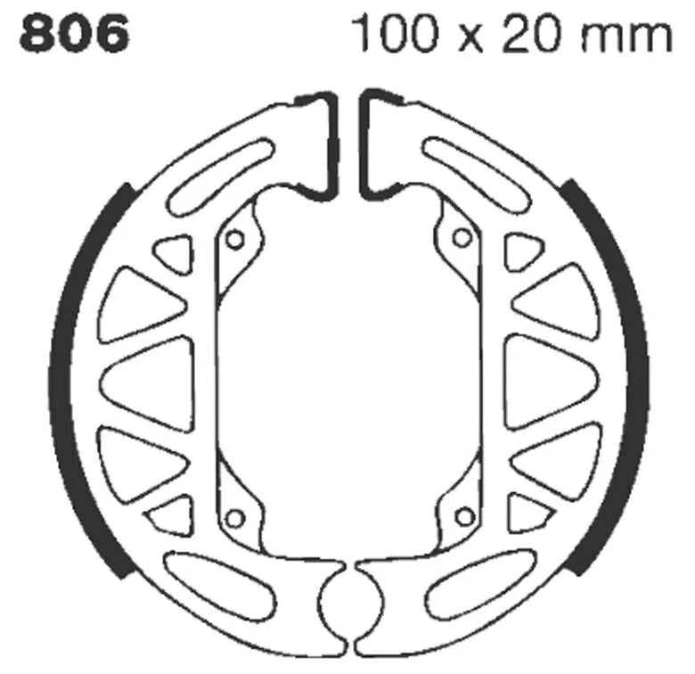 Ebc Standard Brake Shoes With Organic Base
