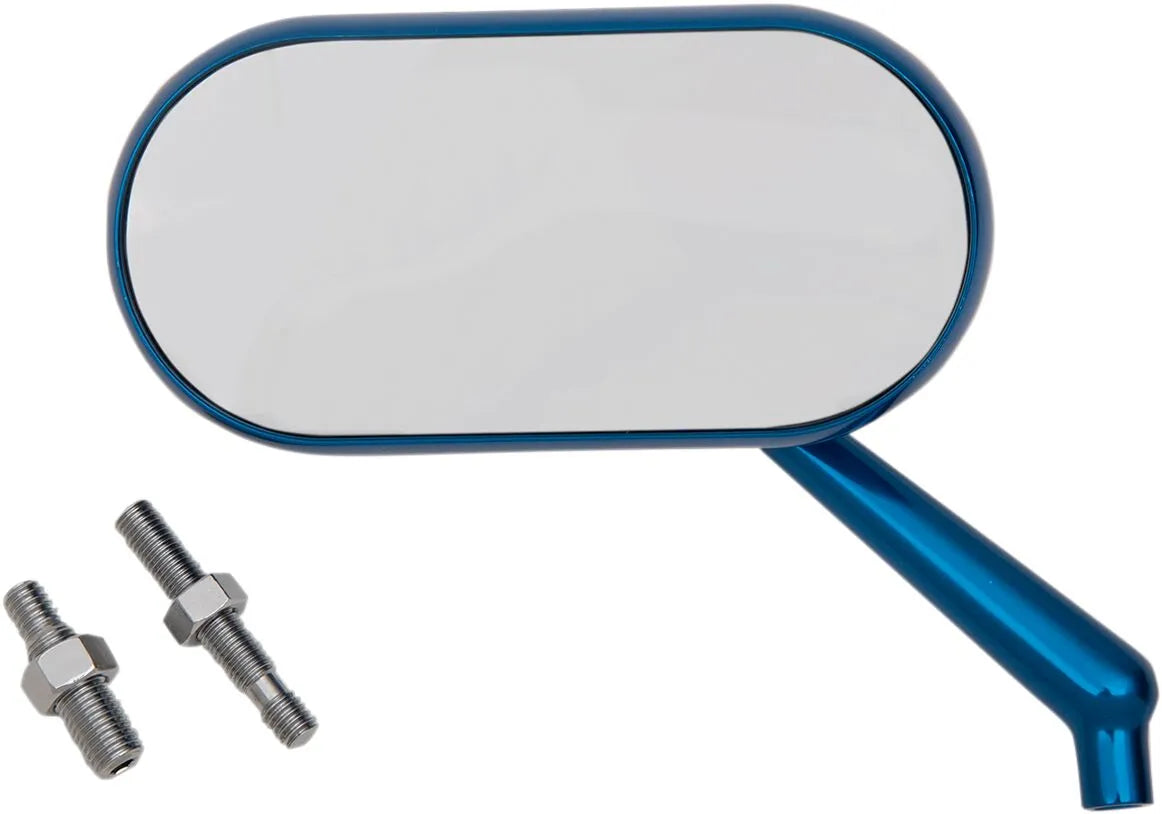 Arlen Ness Forged Oval Mirror - Anodized Blue