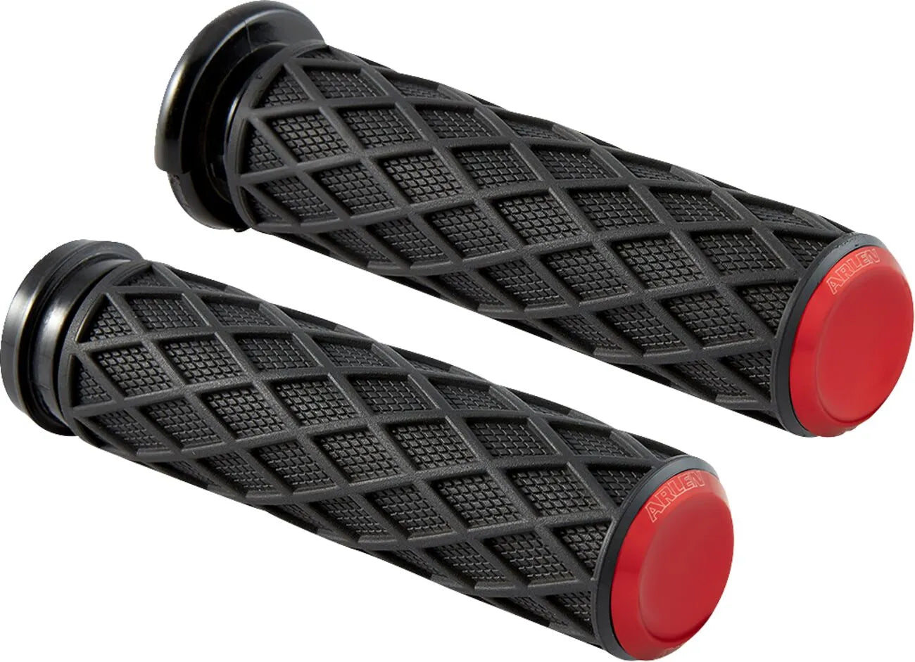 Arlen Ness Diamond Grips - Black/red