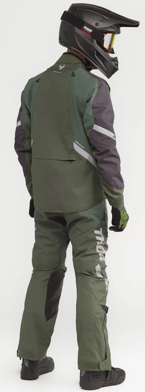 Thor Terrain Over-the-boot Dual Sport Pants - Charcoal Gray/Military Green