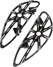 Arlen Ness 10 Gauge Floorboards - Black Anodized