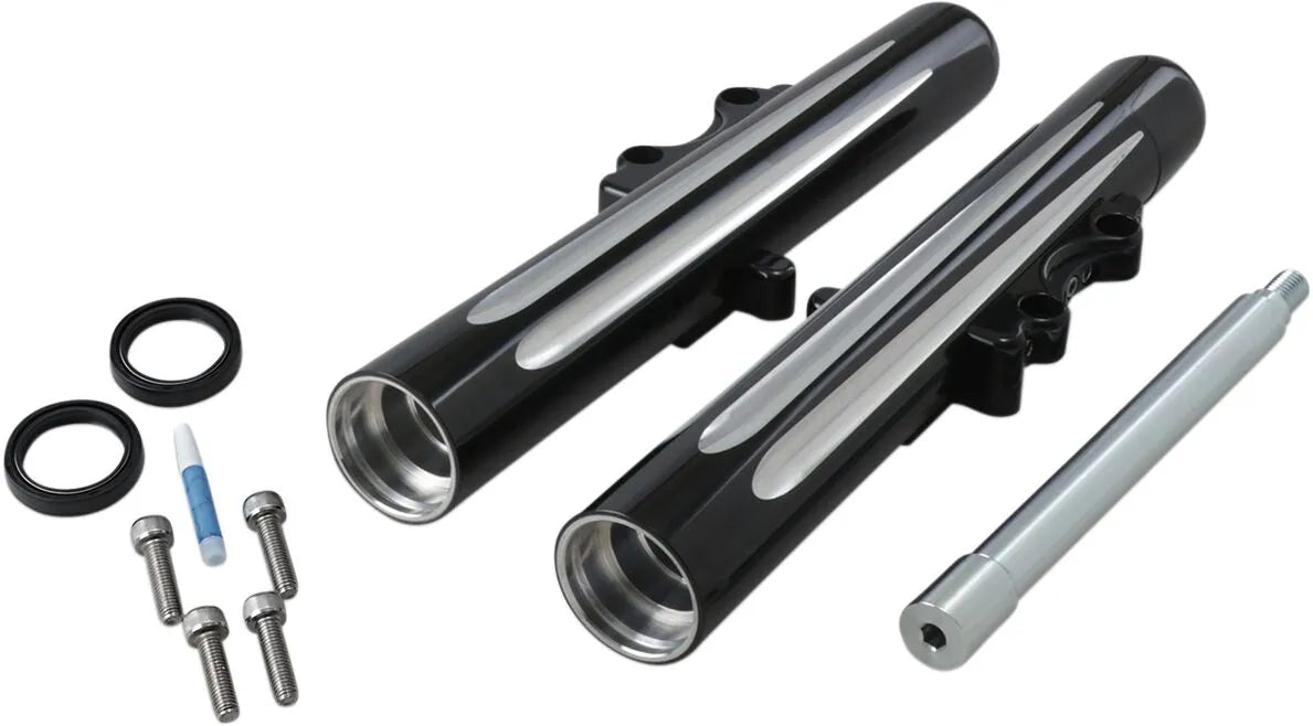 Arlen Ness Dual-disc Hot Legs Fork - Black Anodized