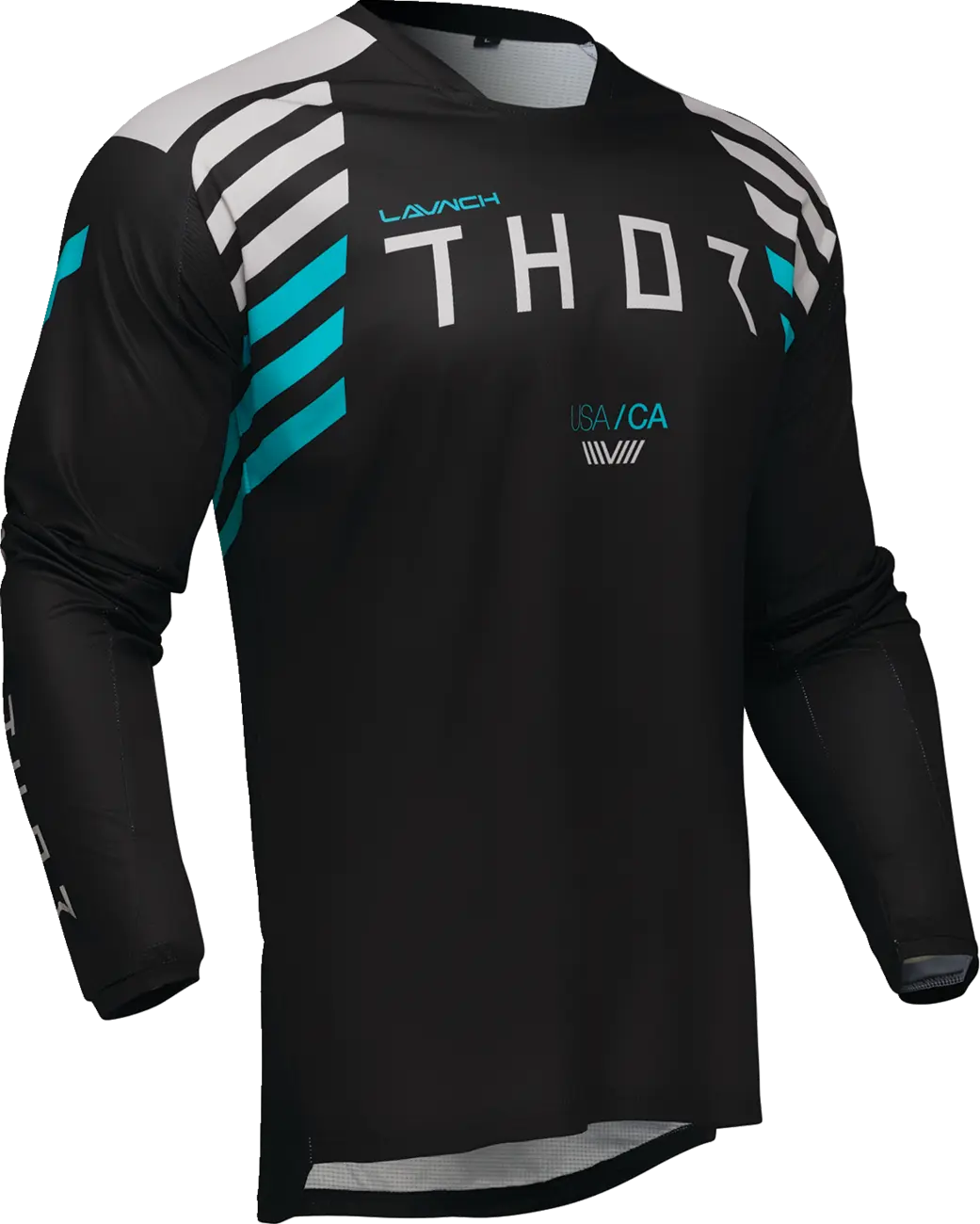 Thor Launchmode Zone Jersey - Black/Sand/Light Gray/Turquoise