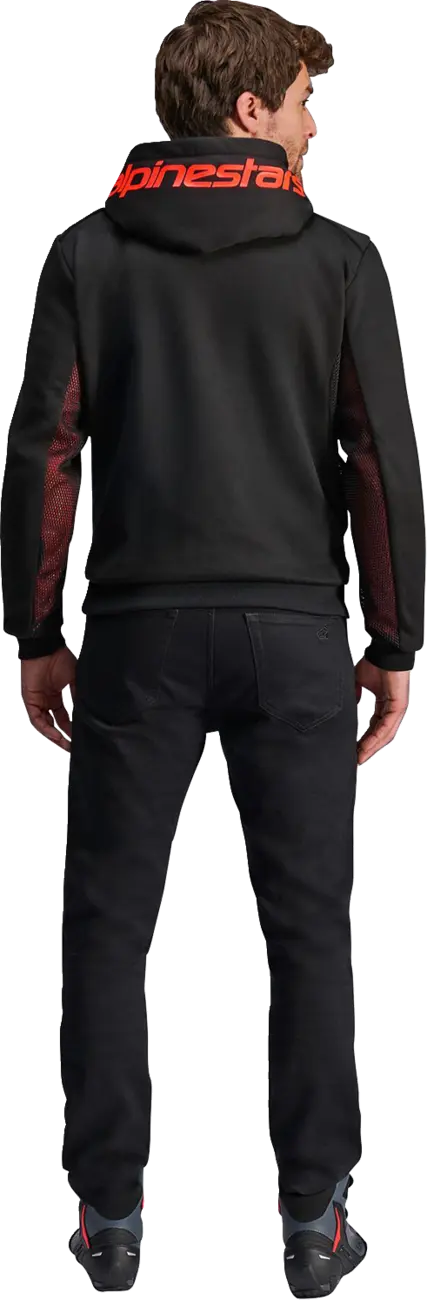 Alpinestars Chrome Air Sport Hoodie - Black/Red Fluo