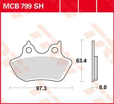 Trw Sh Series Sintered Metal Rear Brake Pads