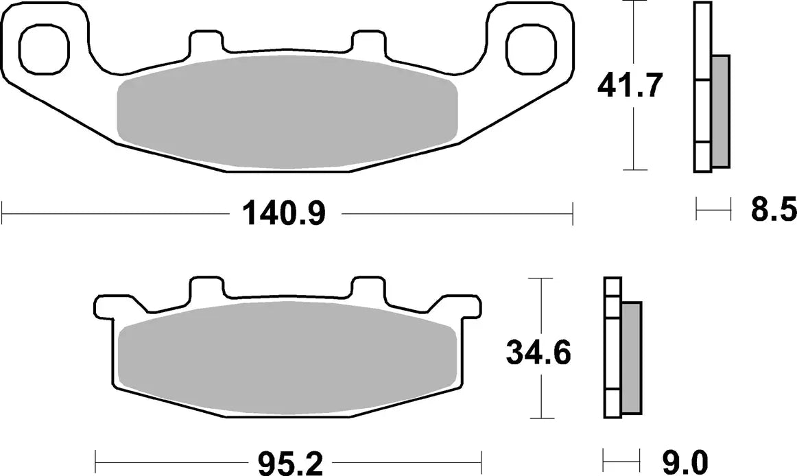 Sbs Hs Street Excel Sintered Front Brake Pads