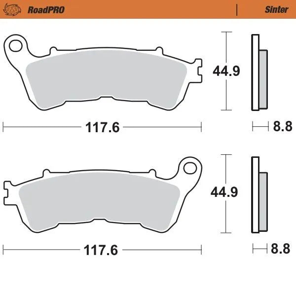 Moto-master Roadpro Sinter Brake Pad Rear