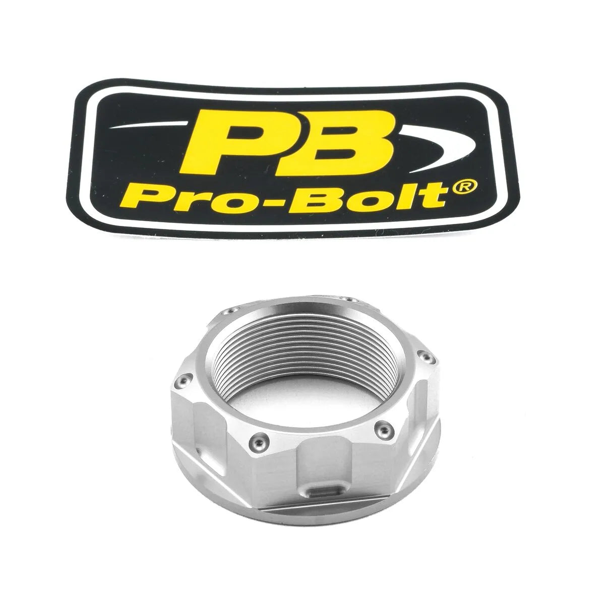Pro Bolt Aluminium Top Yoke Nut - Silver
