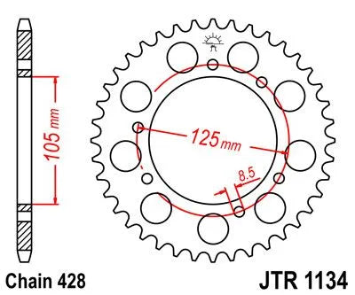Jt Sprockets Steel Rear Sprocket - 56t