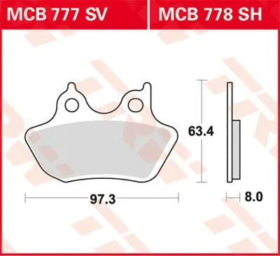 Trw Sv Series Sintered Brake Pads For Front Brake