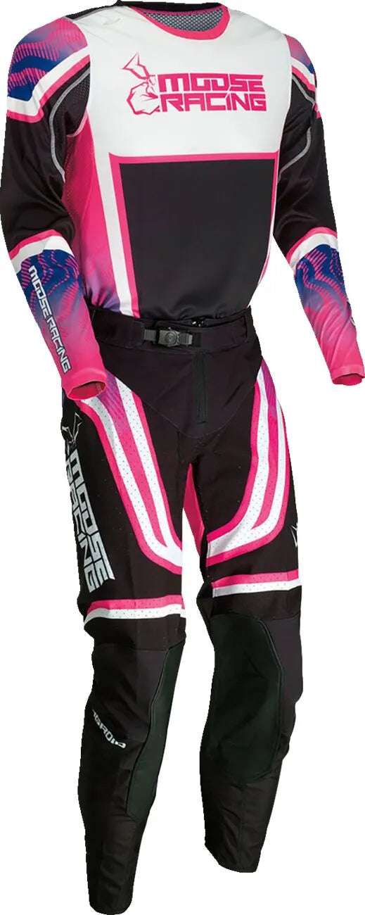 Moose Offroad Agroid Jersey - Black, Pink, Purple, White