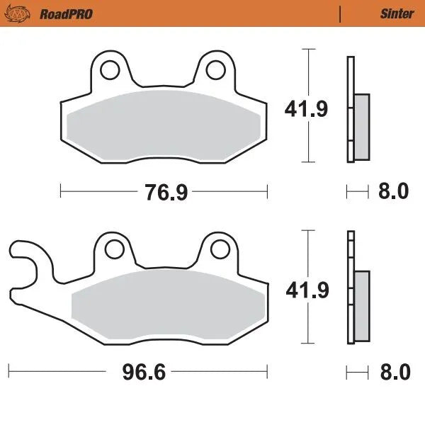 Moto-master Roadpro Sintered Metal Brake Pads