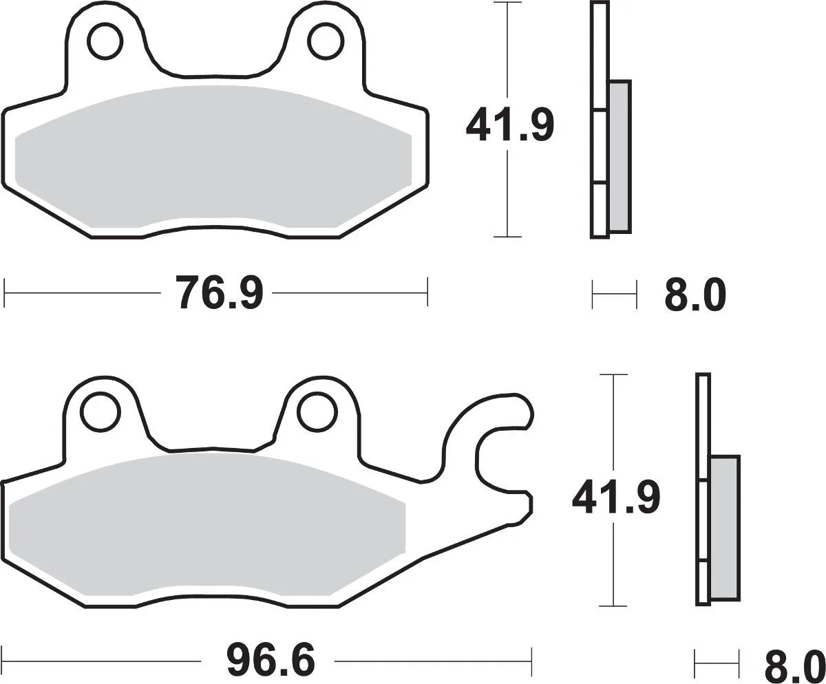 Sbs Hs Street Excel Sintered Front Brake Pads