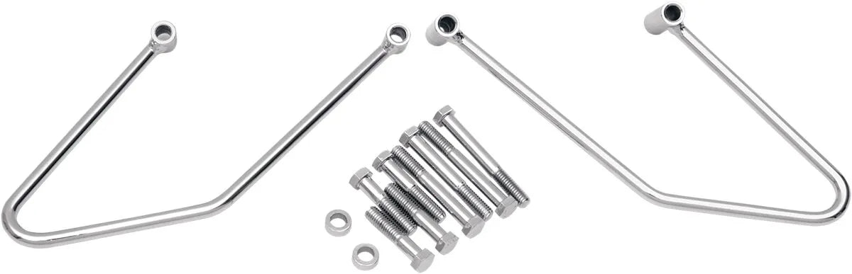 Drag Specialties Chrome Saddlebag Support Brackets
