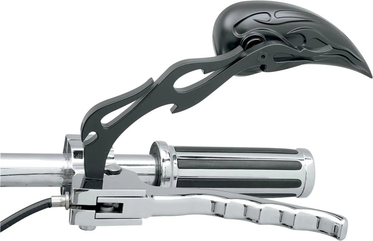 Drag Specialties Flame Teardrop Mirrors