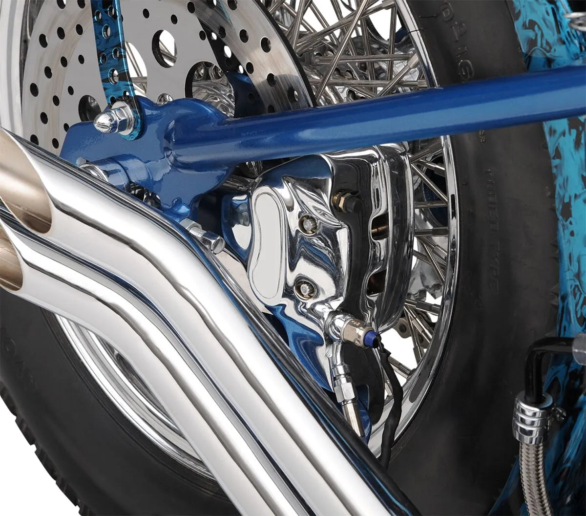 Drag Specialties Chrome 4-piston Brake Caliper For Harley