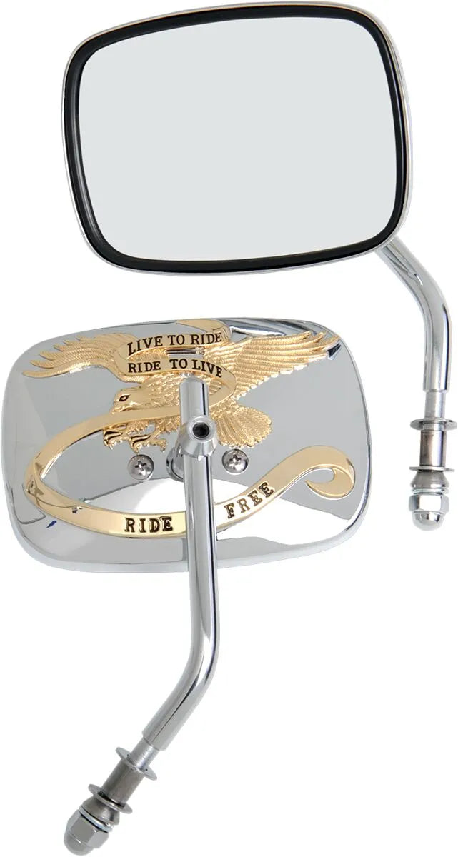 Drag Specialties Live To Ride Custom Mirrors