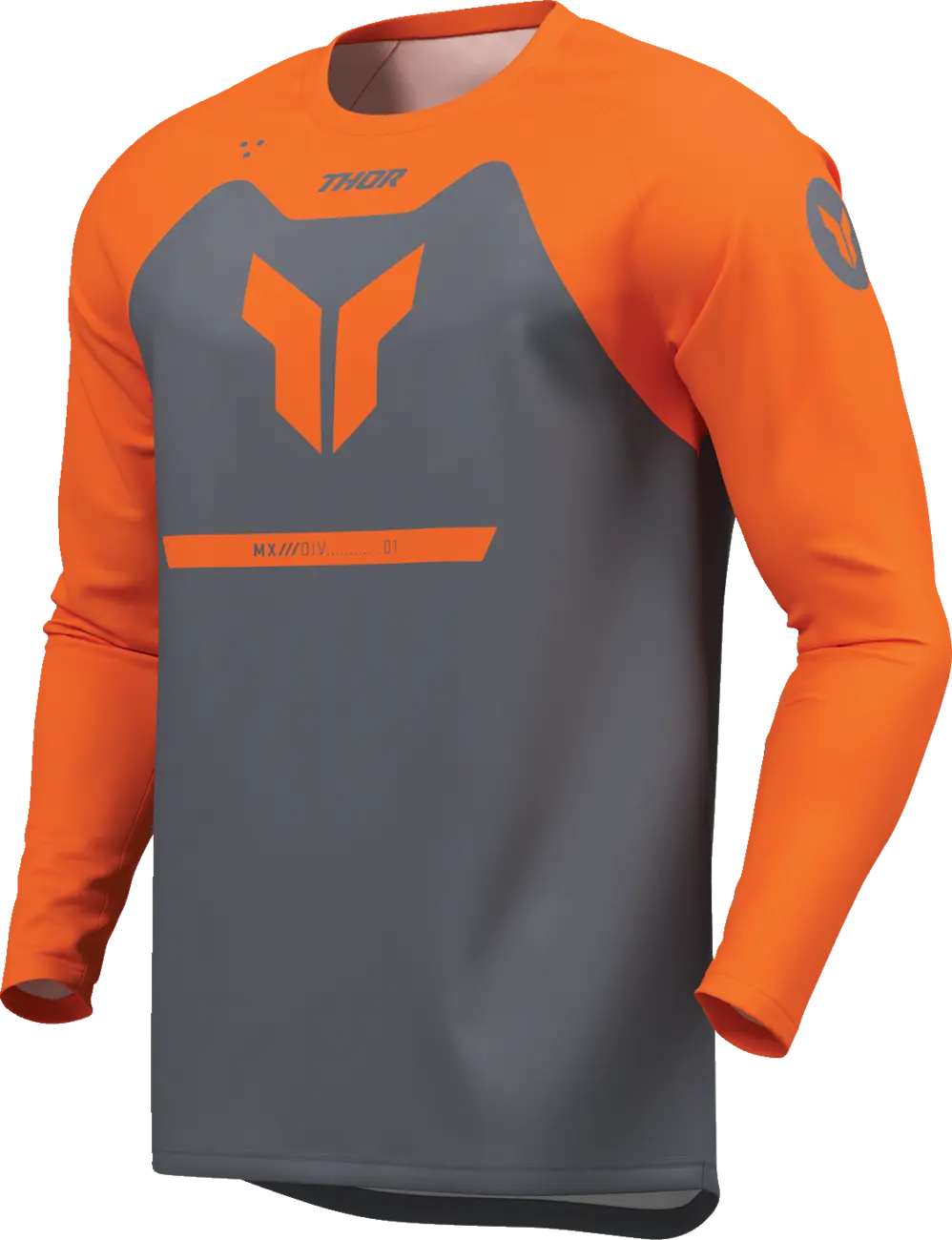 Thor Youth Ridemode Menace Jersey - Orange/Charcoal Gray