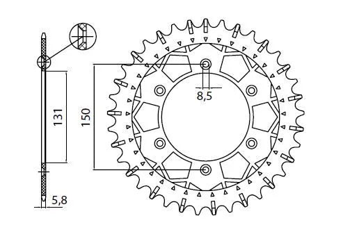 Sunstar Works Z Steel Rear Sprocket