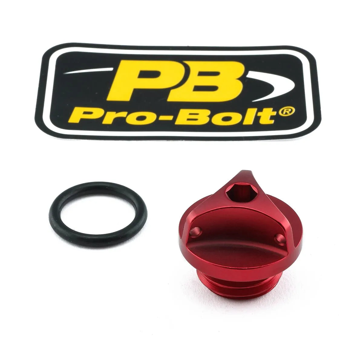 Pro Bolt Aluminum Oil Filler Cap Red