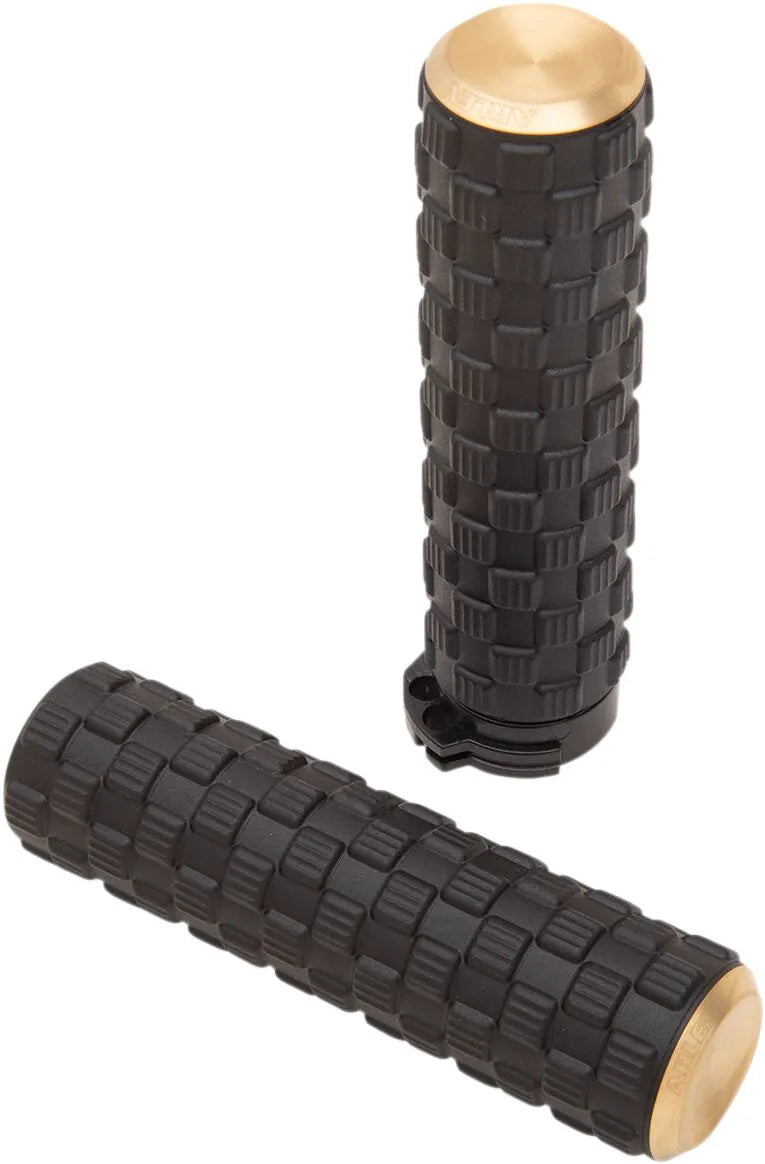Arlen Ness Air Trax Grips - Black/brass
