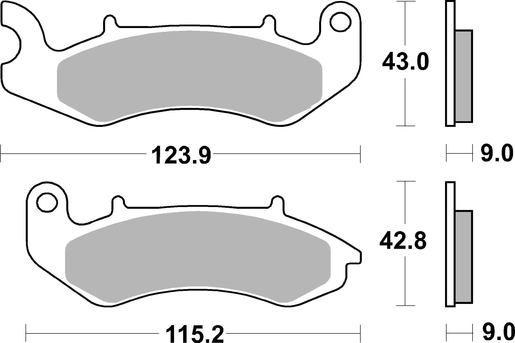 Sbs Ct Scooter Carbon Tech Organic Brake Pads