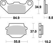 Moto-master Nitro Atv Brake Pads Sintered Metal