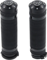 Cult Werk 1" Black Hand Grips For Harley-davidson