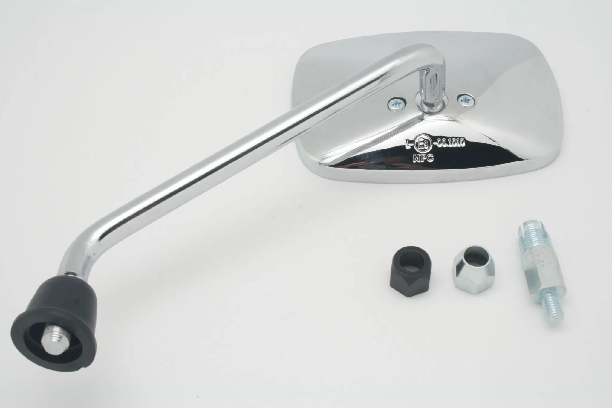 Parts Europe E-mark Mirror - Chrome Side View