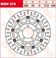 Trw Round Floating Brake Rotor For Motorcycle