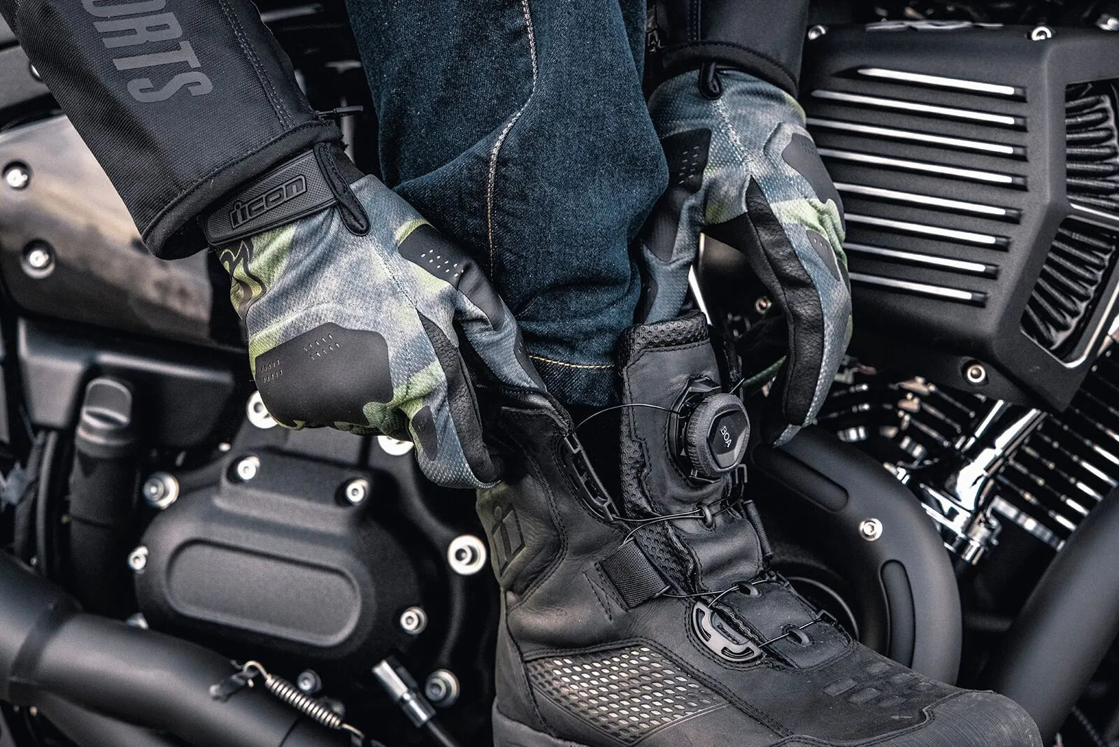 Icon Stormhawk Motorcycle Boots