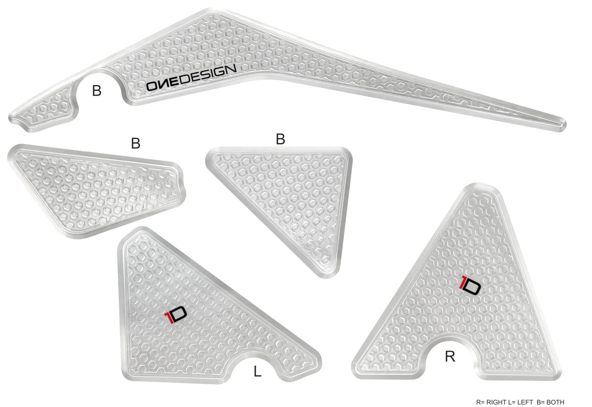 Onedesign Tank Grip For Suzuki - Clear Resin Pad