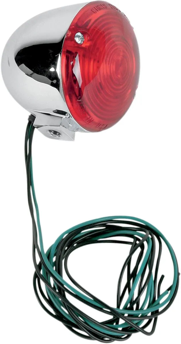 Chris Products Flat Lens Signal Lights - Chrome/red