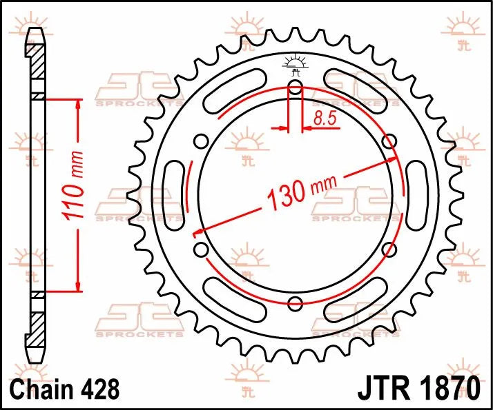 Jt Sprockets Steel Rear Sprocket 44t