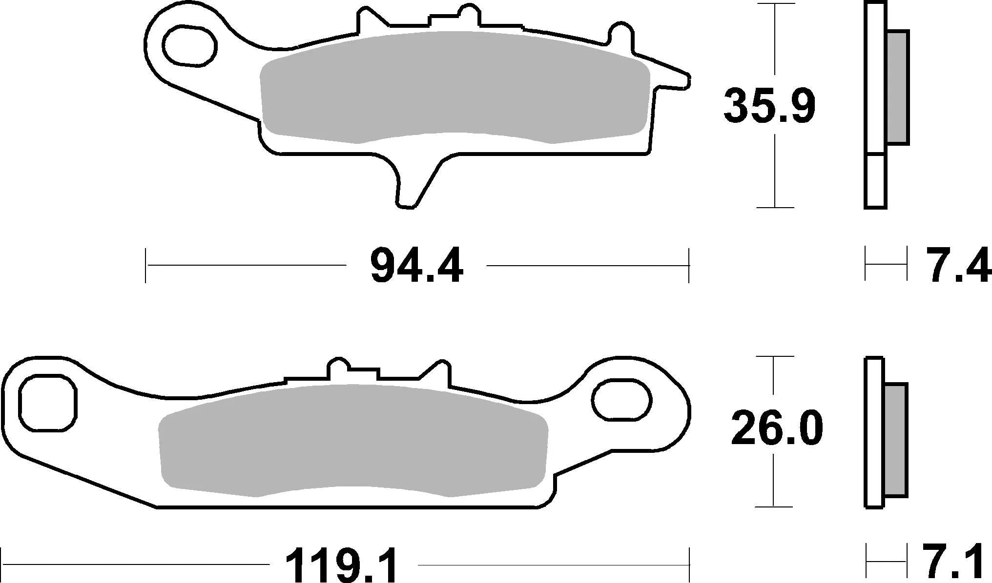 Sbs Si Offroad Sintered Brake Pads